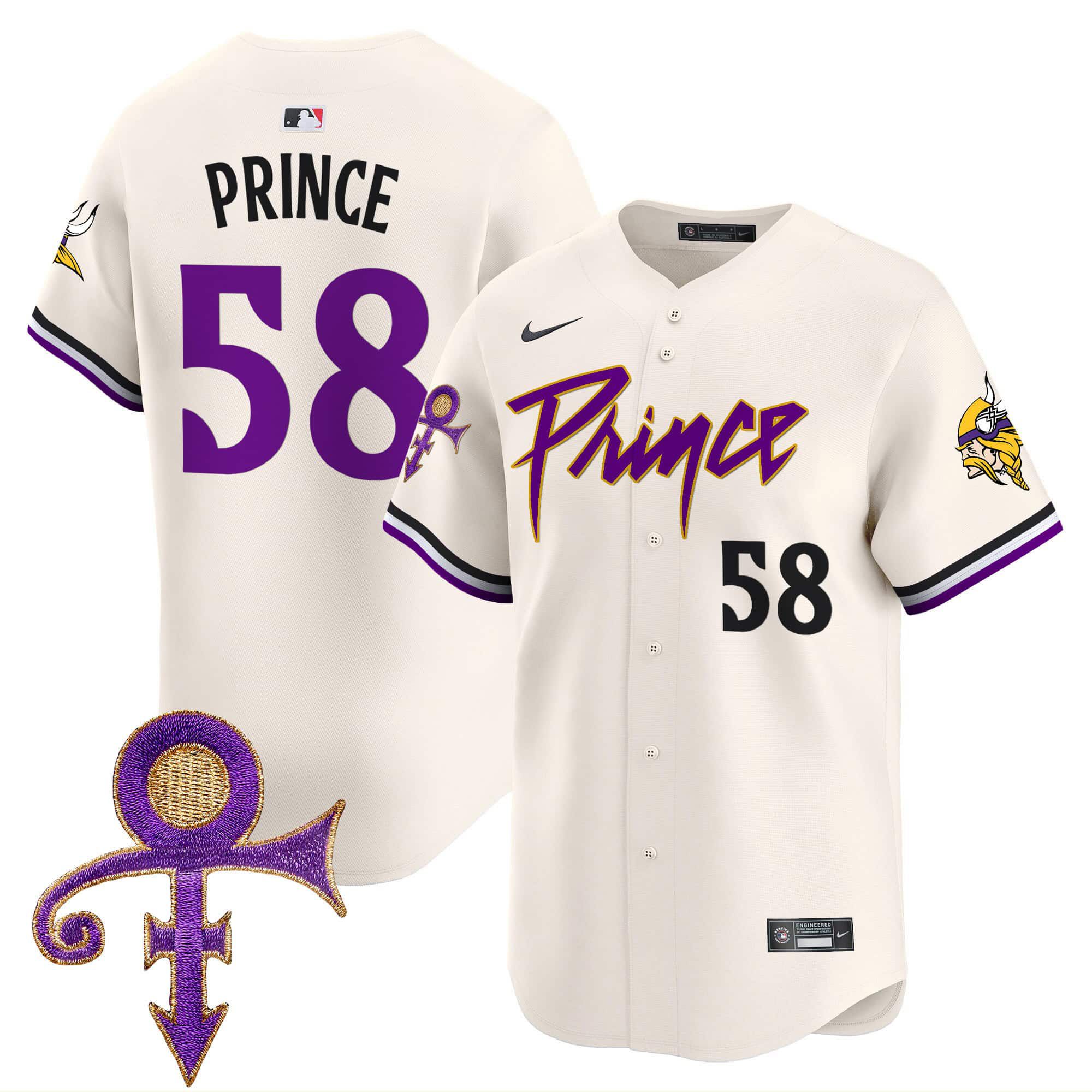 Men Minnesota Vikings #58 Prince Cream 2024 Nike Prince Patch Vapor Premier Limited NFL Jersey->indianapolis colts->NFL Jersey
